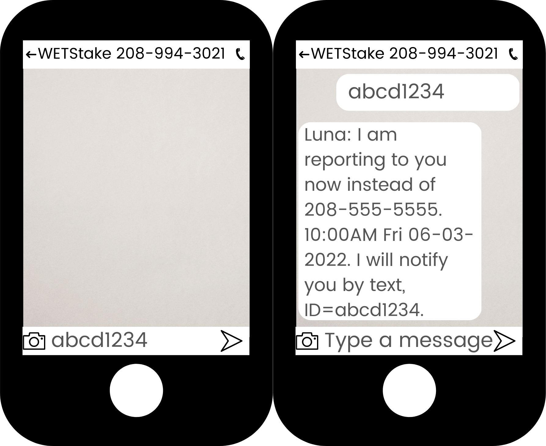 Contact change example