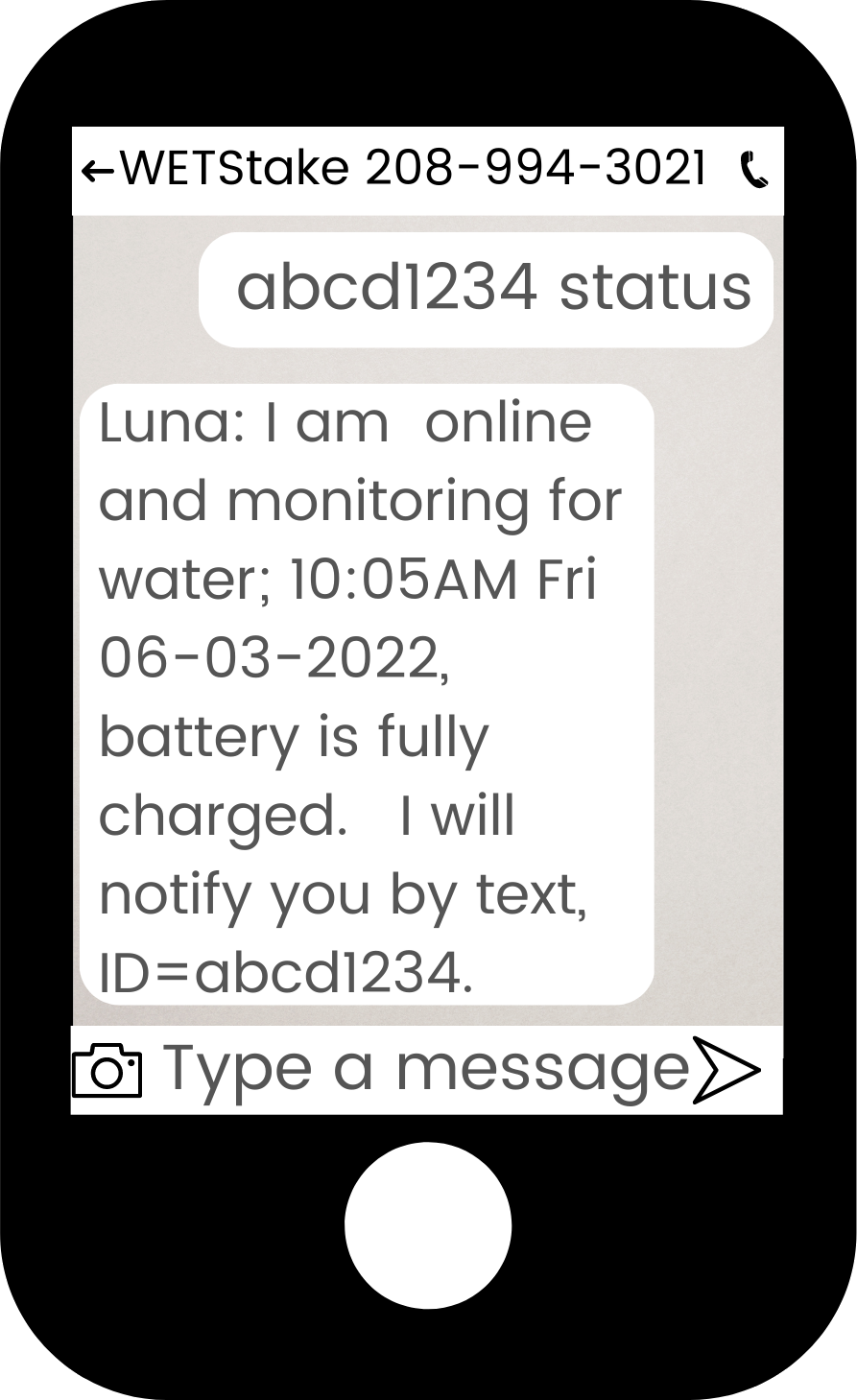 Status command example